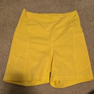 Yogalicious Bright Yellow Athletic Shorts